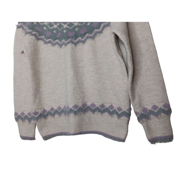 Fate Soft Sweater Fair Isle Size S Long Sleeve Crew Neck - Picture 2 of 14